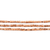 Copper Cube Ethiopian Tube Beads (3mm)