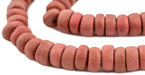 Rouge Red Moroccan Pottery Beads (Rondelle) - The Bead Chest