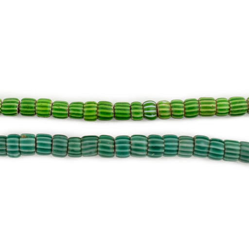 Old Green Watermelon Chevron Bead Medley #13422