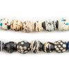 Old Black & White Venetian Good Beads (11mm)