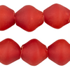 Jumbo Bright Red Bicone Recycled Glass Beads (25mm)