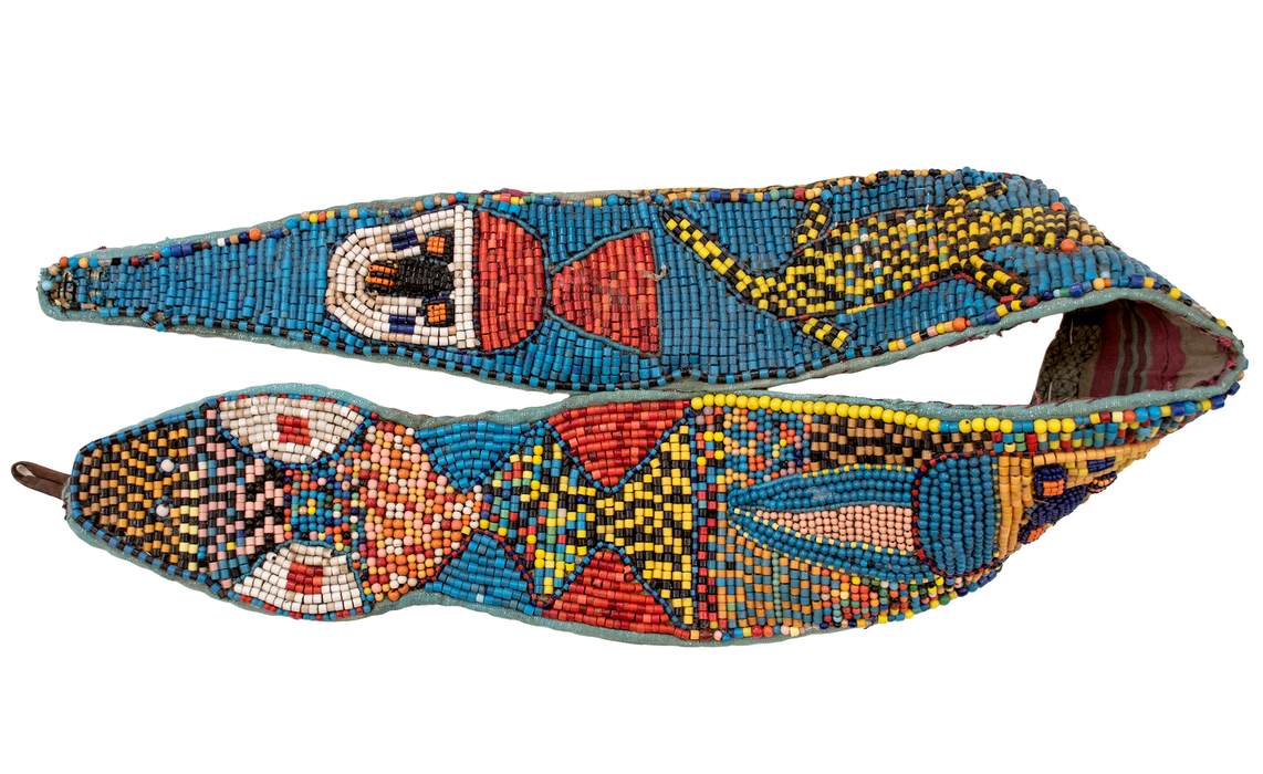 Vintage African Yoruba Beaded Belt #17214