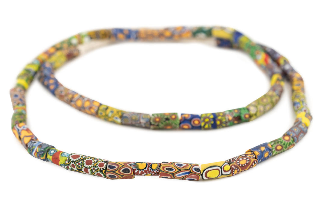 Antique Venetian Millefiori African Trade Beads (Extra Long Strand) #16484