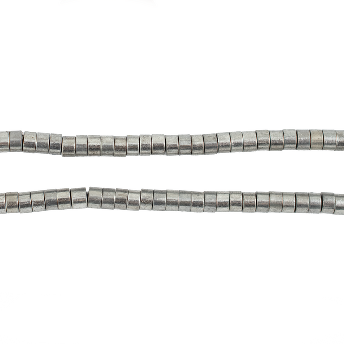 Silver Disk Beads (4mm, 16 Inch Strand)