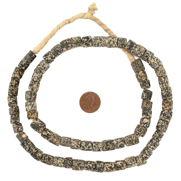 Old Granite Stone Cylinder Beads