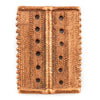 Copper Rectangular Dotted Baule Pendant Bead (54x41mm)