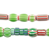 Green & Red Chevron Bead Medley (6-12mm)