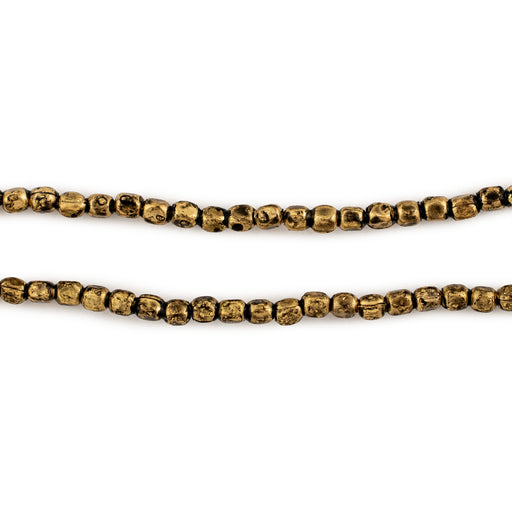 Vintage Style Rounded Rectangle Brass Beads (3x3mm)