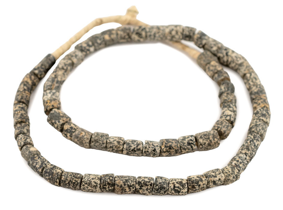 Old Granite Stone Cylinder Beads