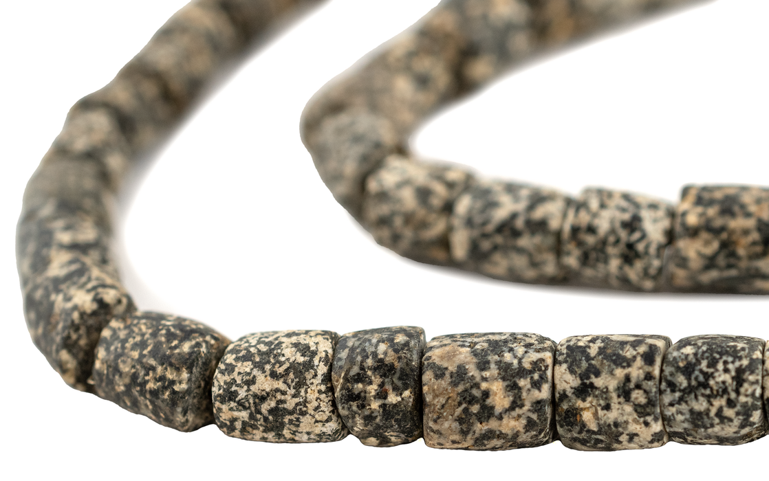 Old Granite Stone Cylinder Beads