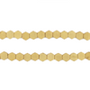 Hexagonal Matte Brass Beads (6mm)