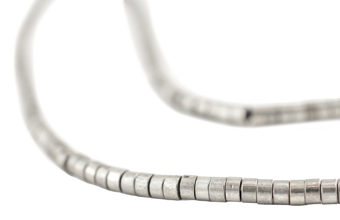 Silver Disk Beads (4mm, 16 Inch Strand)