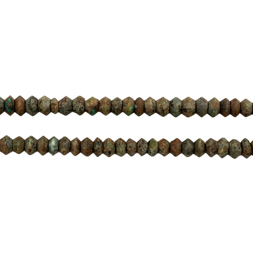 Earthy Turquoise Stone Saucer Beads (4mm) - The Bead Chest