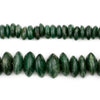 Graduated Dark Green Aventurine Saucer Beads (8-15mm)
