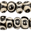 Eye Design Batik Bone Beads (Large)