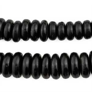 Black Horn Disk Beads (Graduated)