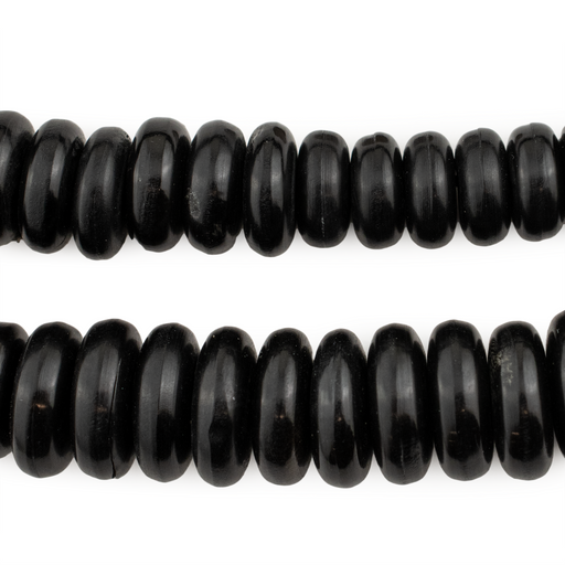 Black Horn Disk Beads (Graduated) - The Bead Chest