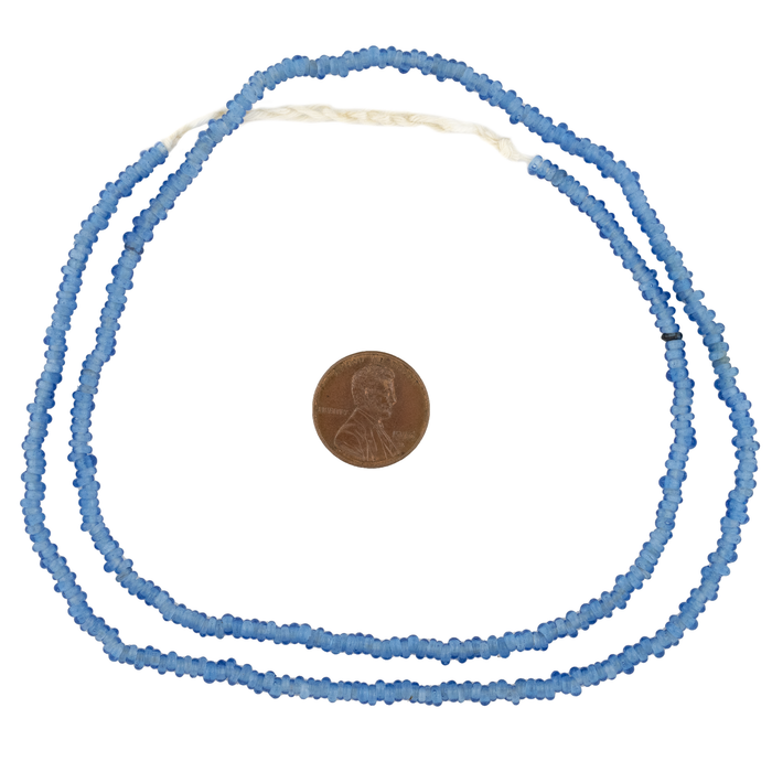 Translucent Carolina Blue Java Glass Heishi Beads