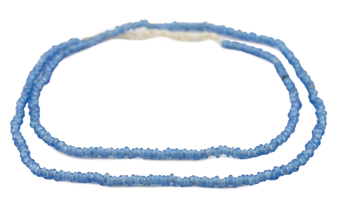 Translucent Carolina Blue Java Glass Heishi Beads
