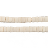 Rare White Square Snake Beads (6mm)