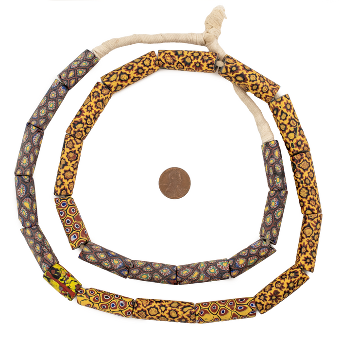 Semi-Matching Antique Venetian Millefiori African Trade Beads #16602