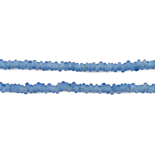 Translucent Carolina Blue Java Glass Heishi Beads