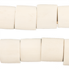 White Kenya Bone Beads (Flags)
