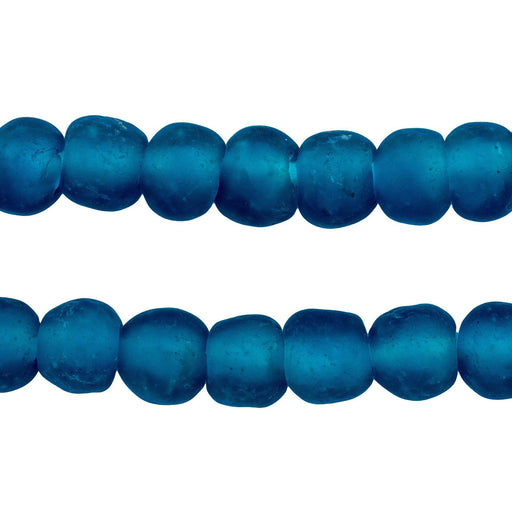 Light Azul Recycled Glass Beads (11mm) - The Bead Chest