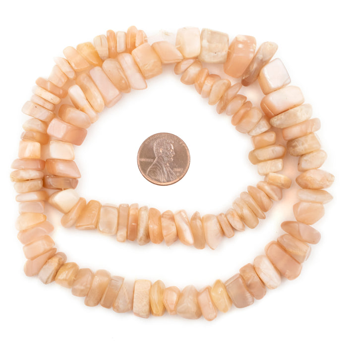 Peach Moonstone Chip Beads (7-15mm)