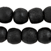 Opaque Black Recycled Glass Beads (18mm)