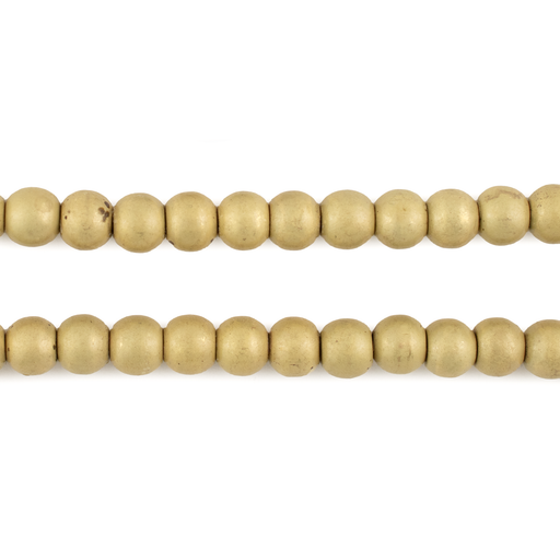 Matte Brass Round Sphere Beads (6mm)