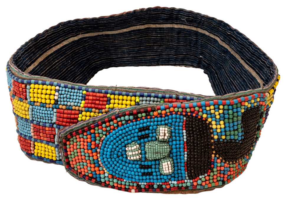 Vintage African Yoruba Beaded Belt #17210