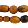 Dark Amber Vintage African Resin Beads #13501