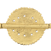 Matte Brass Sun Dotted Baule Beads (55x45mm)