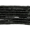Black Jade Cylinder Beads (2x4mm)