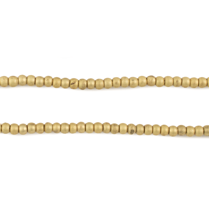 Smooth Matte Brass Seed Beads (3mm)