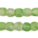 Green Swirl Recycled Glass Beads (14mm) - The Bead Chest