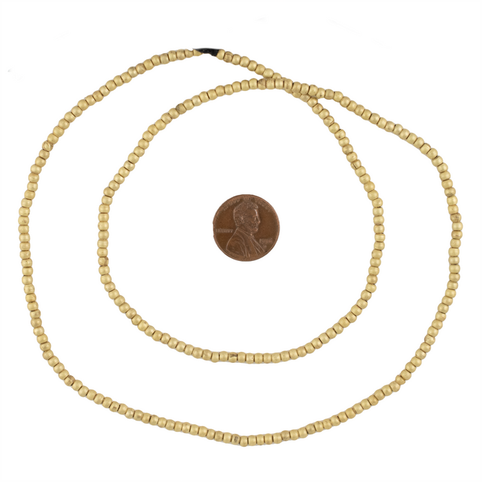 Smooth Matte Brass Seed Beads (3mm)