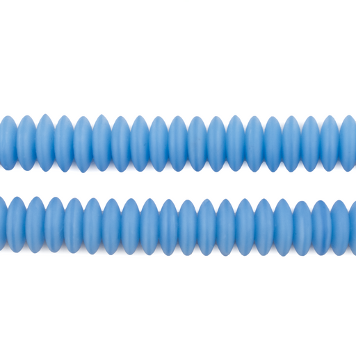Sky Blue Matte Glass Saucer Beads (9mm)