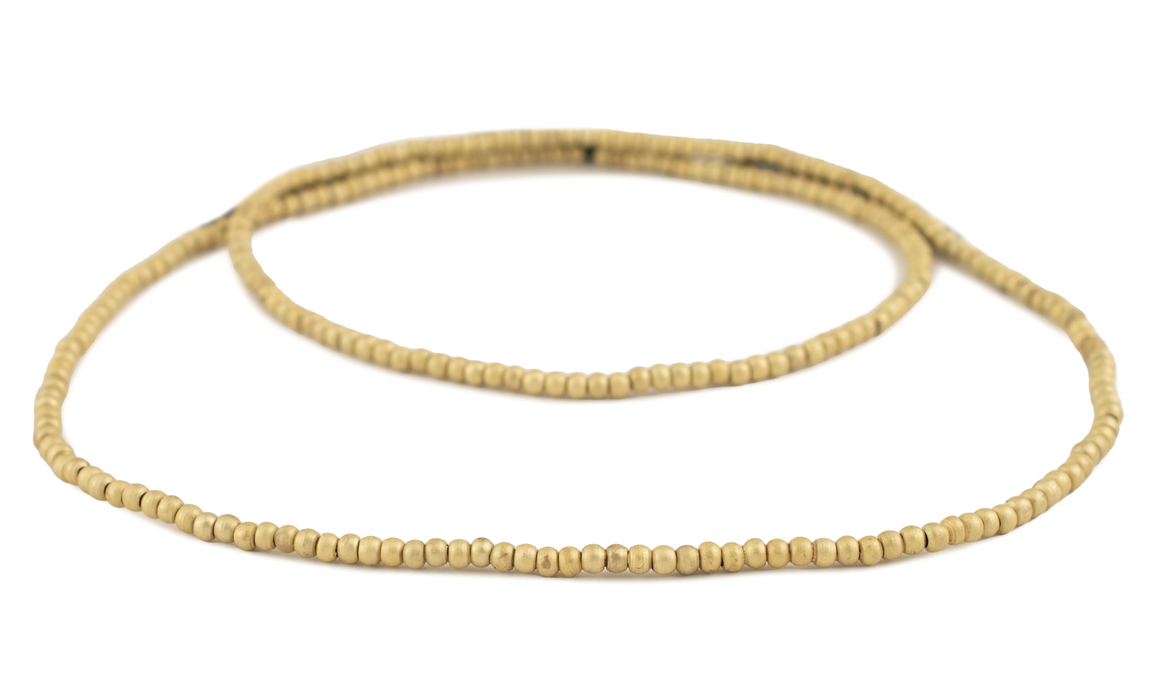 Smooth Matte Brass Seed Beads (3mm)
