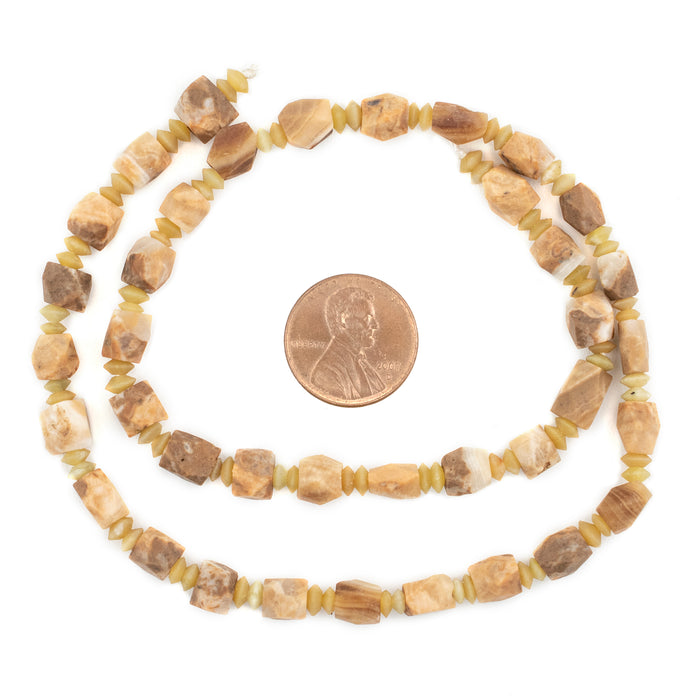 Rustic Afghan Jade Beads (7x4mm)