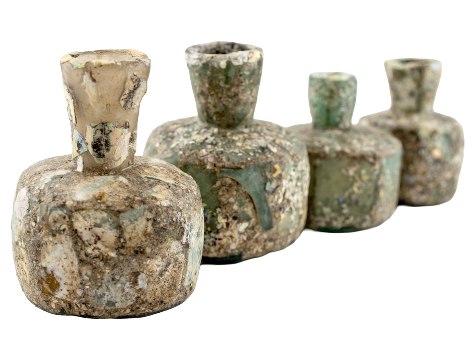 Light Green Aqua Roman Glass Bottle