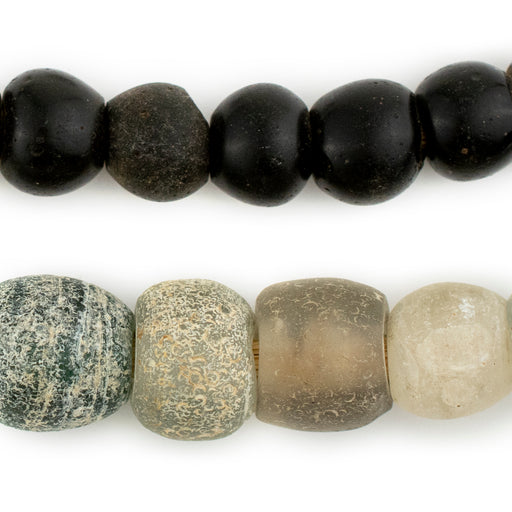 Old Black Opate European Trade Beads - The Bead Chest
