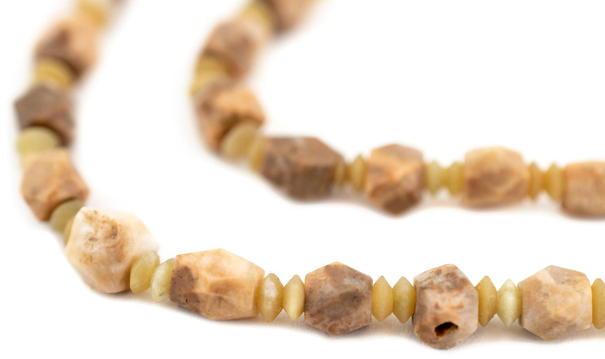 Rustic Afghan Jade Beads (7x4mm)