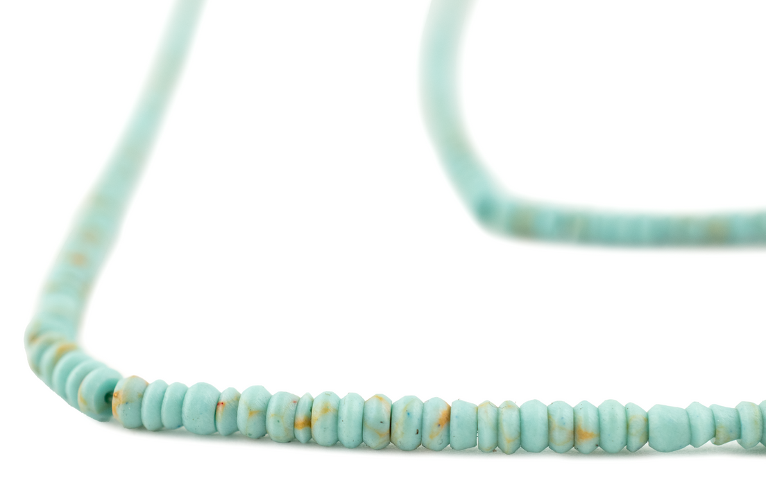 Sea Foam Green Turquoise Saucer Beads (4mm)