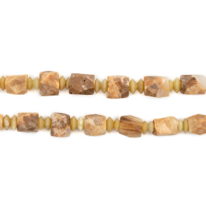Rustic Afghan Jade Beads (7x4mm)