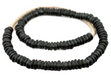 Charcoal Rondelle Recycled Glass Beads - The Bead Chest