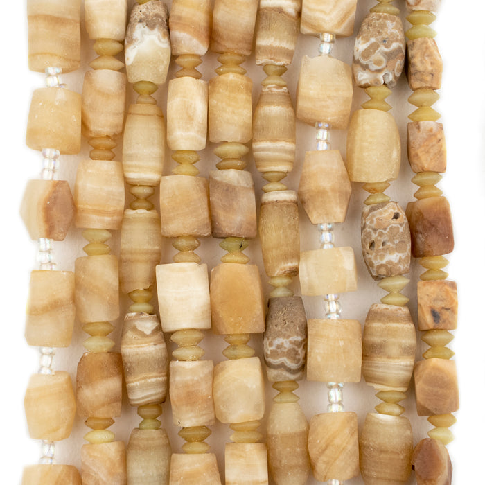 Rustic Afghan Jade Beads (7x4mm)