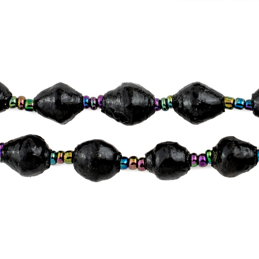 Black Recycled Paper Beads from Uganda