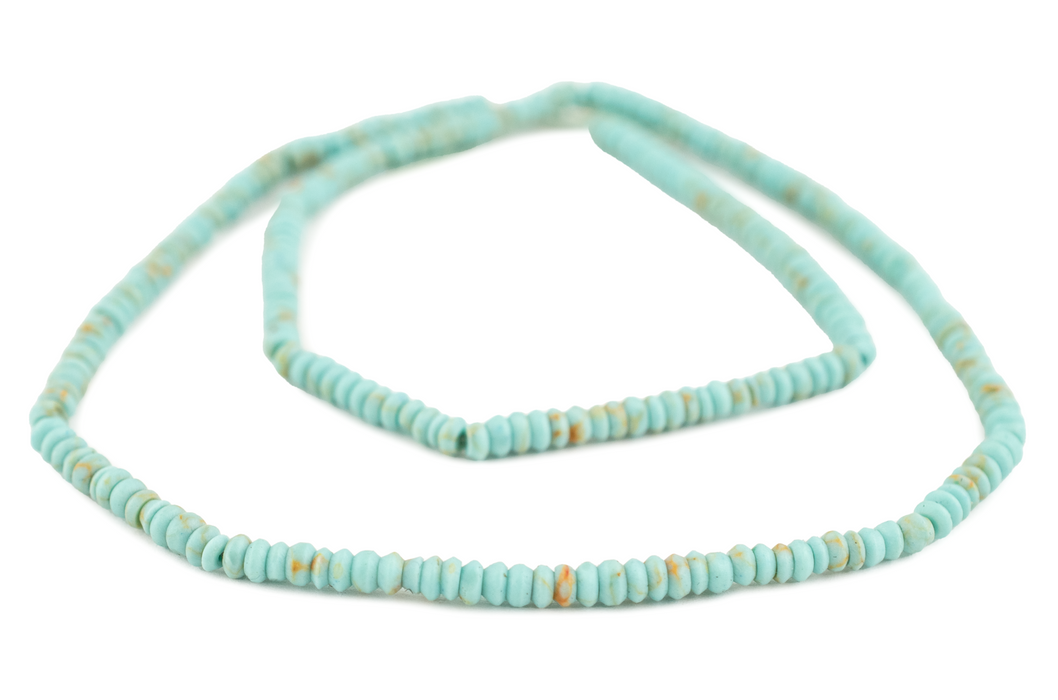 Sea Foam Green Turquoise Saucer Beads (4mm)